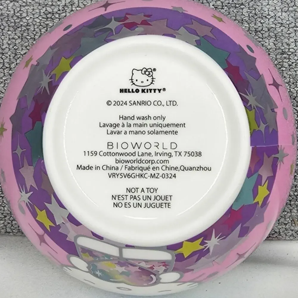 HELLO KITTY LARGE NOODLE BOWL – BIOWORLD – CHOPSTICK HOLDER – 16 OZ – 2020/2024